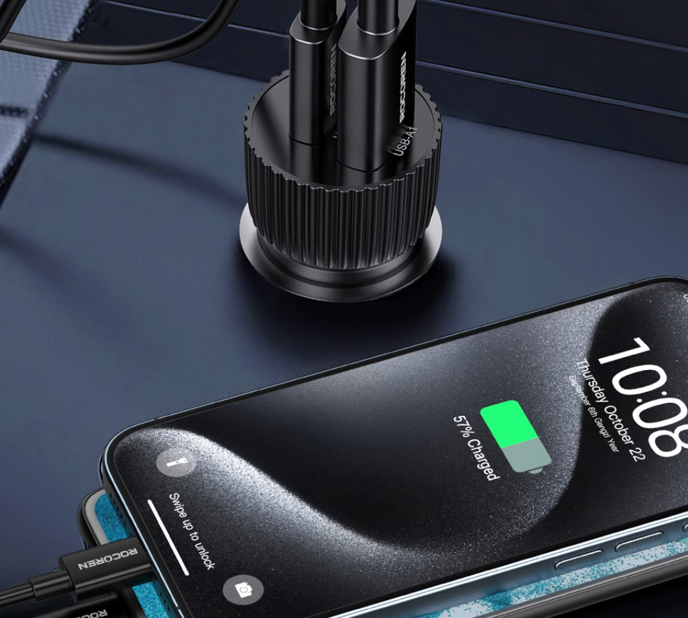 Rocoren Xuanwo Series Fast Charging Car Charger (1C+1A) 48W Malaysia dual charge
