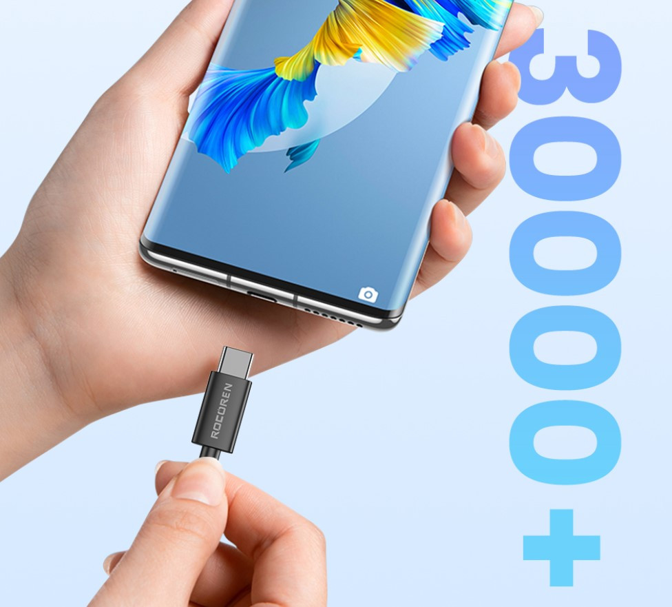 Rocoren Jianyi Series USB Cable A TO C 3A malaysia fit perfect wire