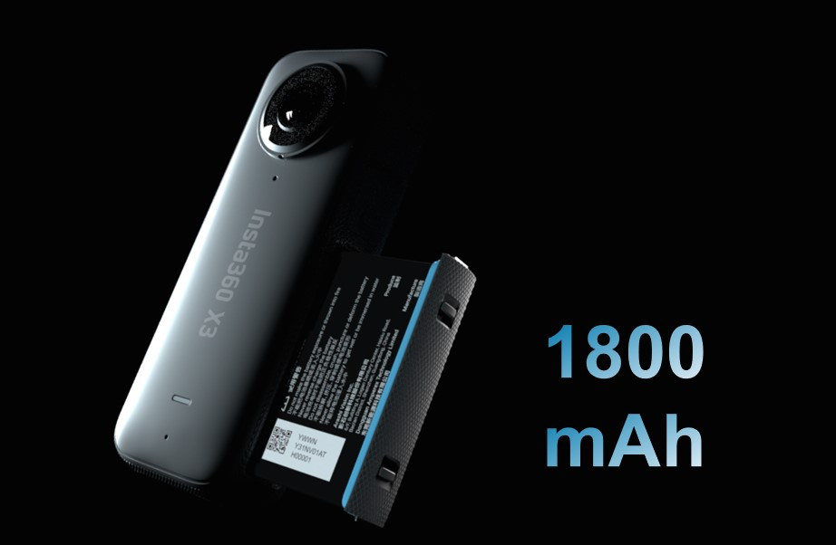 insta360 x3 action camera battery specs