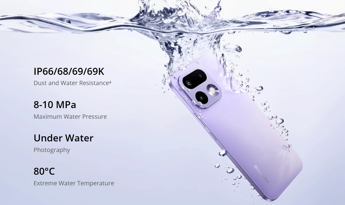 Realme 16 Pro Malaysia water and dust resistance