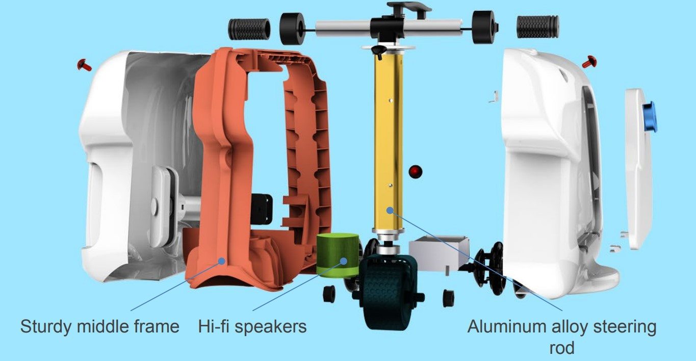 Airwheel SQ3 Kids Electric Luggage Malaysia strong and sturdy built