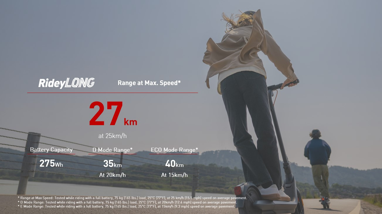 segway-ninebot electric kickscooter e2 pro rideylong technology