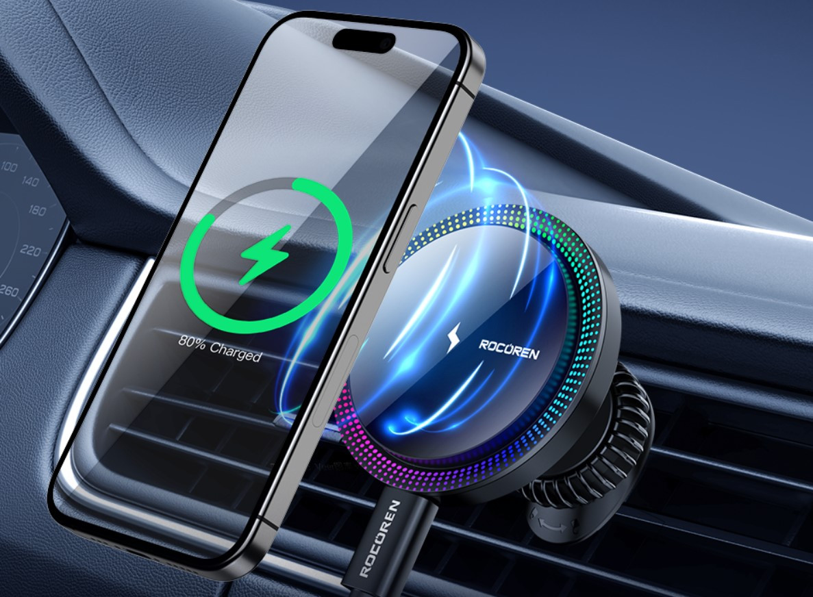 Rocoren Star Car Magnetic Wireless Charging Stand 15W (Air Outlet Type) Malaysia