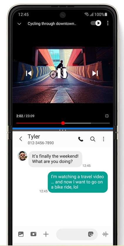 Samsung Galaxy Z Flip 3 5G Malaysia split screen