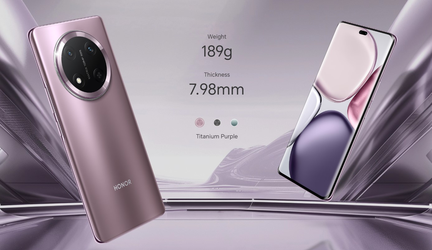 Honor X9c 5G malaysia titanium curve design