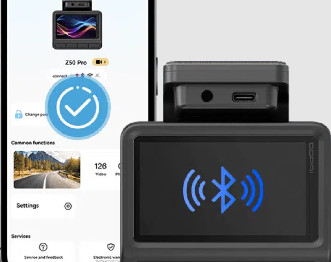 DDPAI Z50 Pro 4K GPS Malaysia bluetooth connection