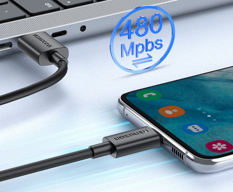 Rocoren Jianyi Series USB Cable A TO C 3A malaysia 480mbps data transfer