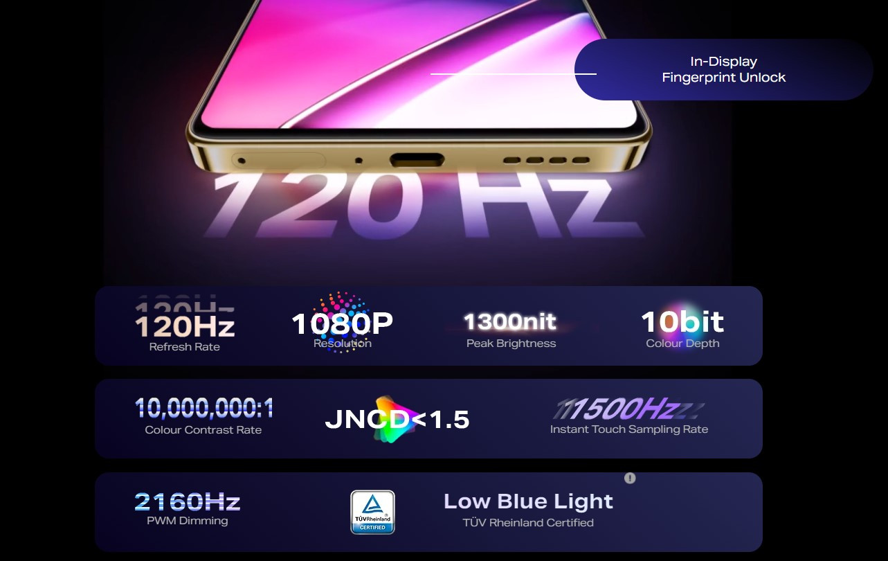 Infinix Note 40 malaysia vibrant display