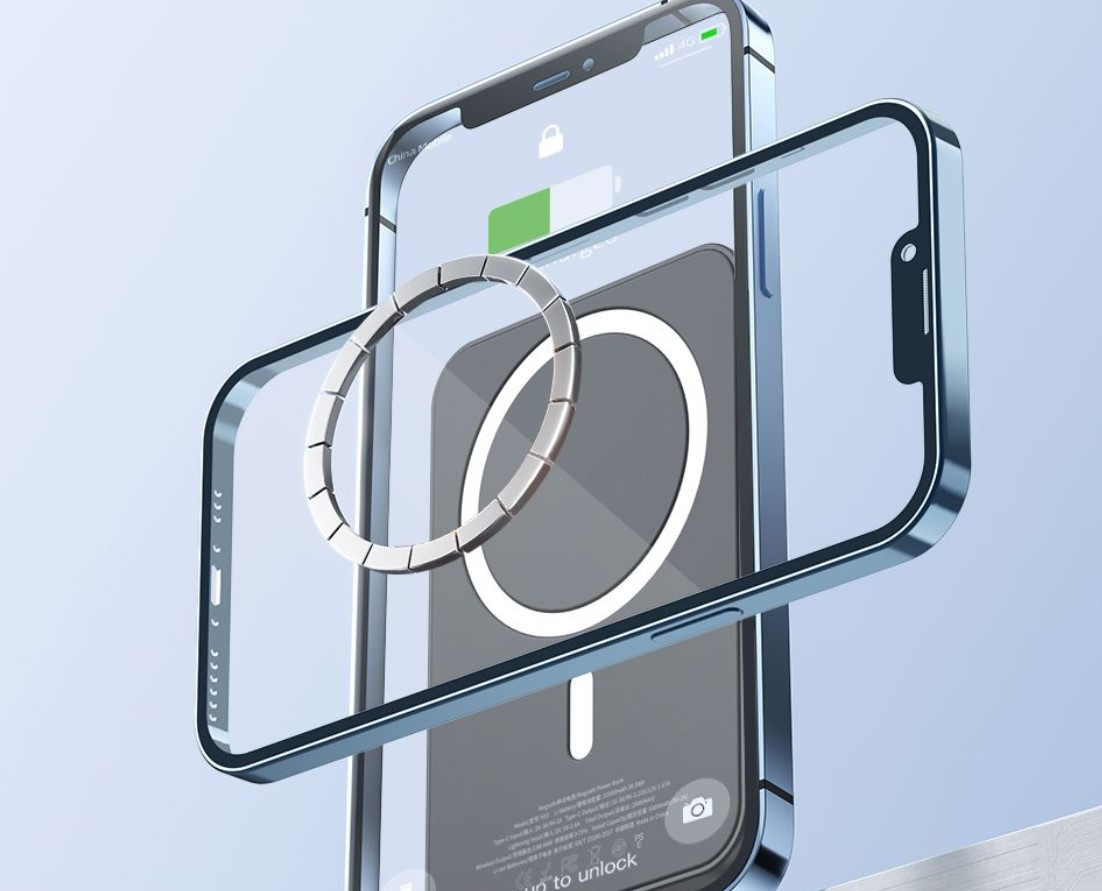 Rocoren Magnetic Wireless Power Bank 10000mAh PD20W Malaysia horizontal and vertical charging