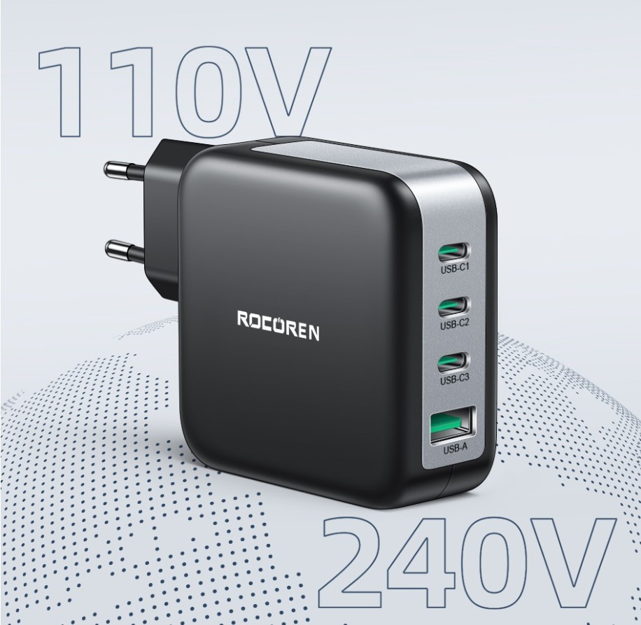 Rocoren ZhiXiang GaN Charger 100W PD3.0 Malaysia wide voltage