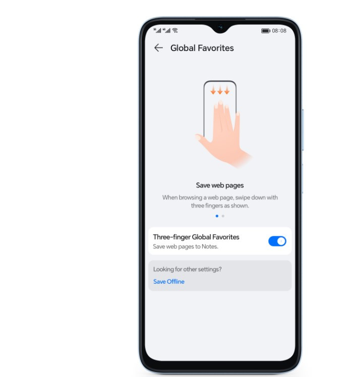 honor x6a malaysia three finger swipe save note