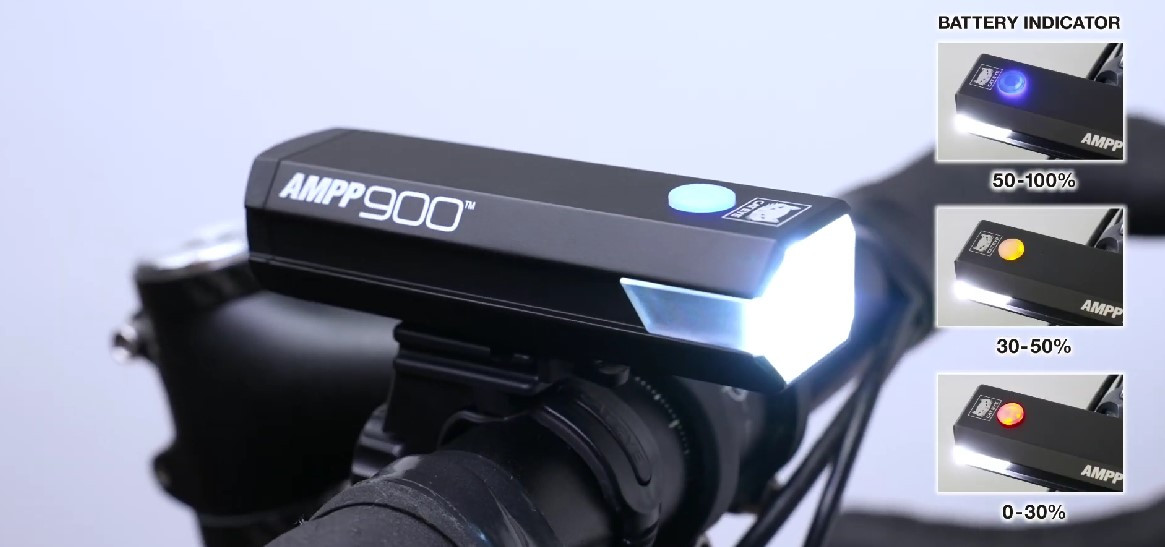 Cat Eye AMPP900 Headlight malaysia battery indicator