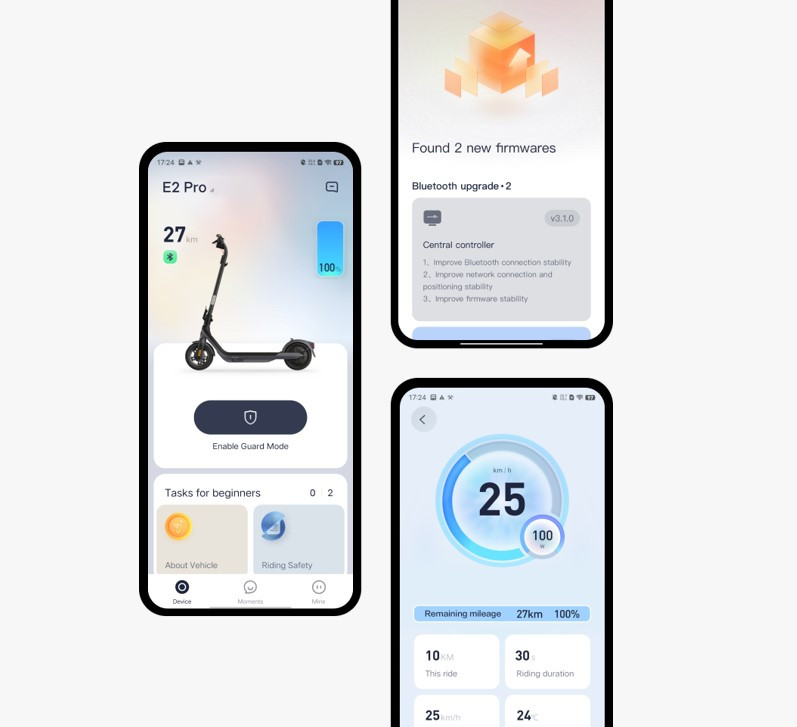 segway-ninebot electric kickscooter e2 pro app 6.0
