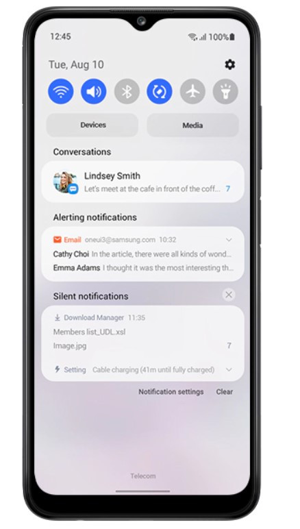 Samsung Galaxy A03s one ui core