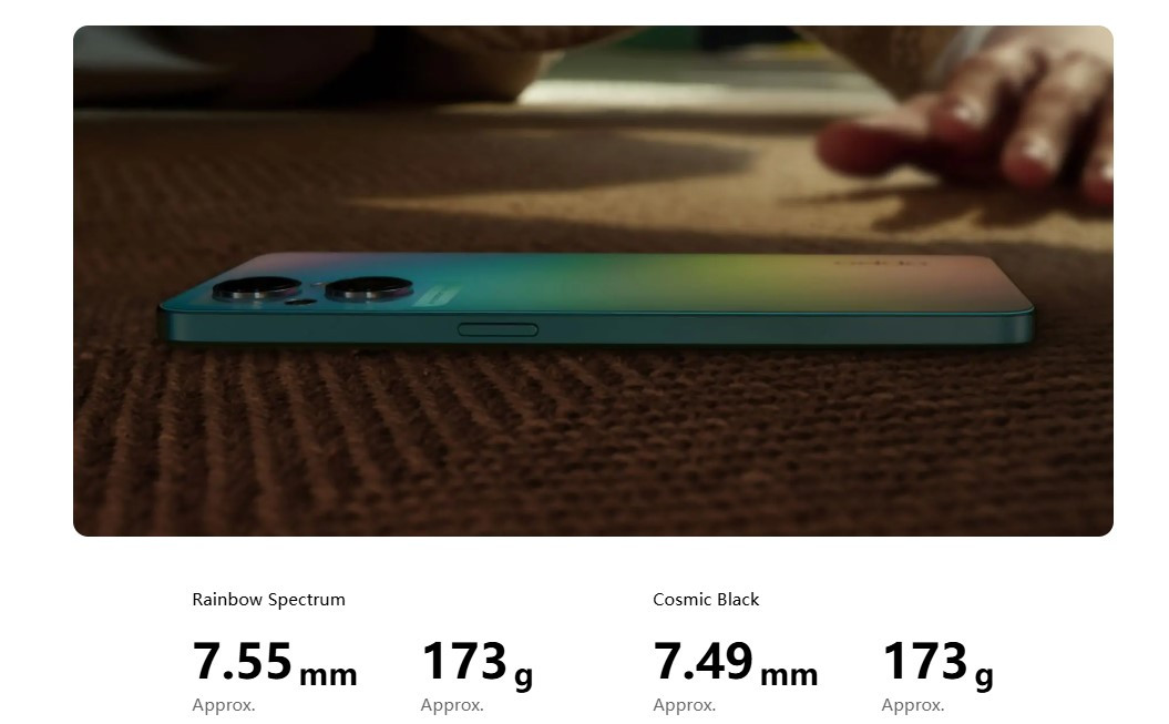 Oppo Reno7 Z malaysia design
