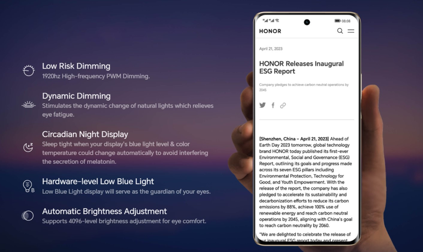 honor x9b 5g malaysia eye protection