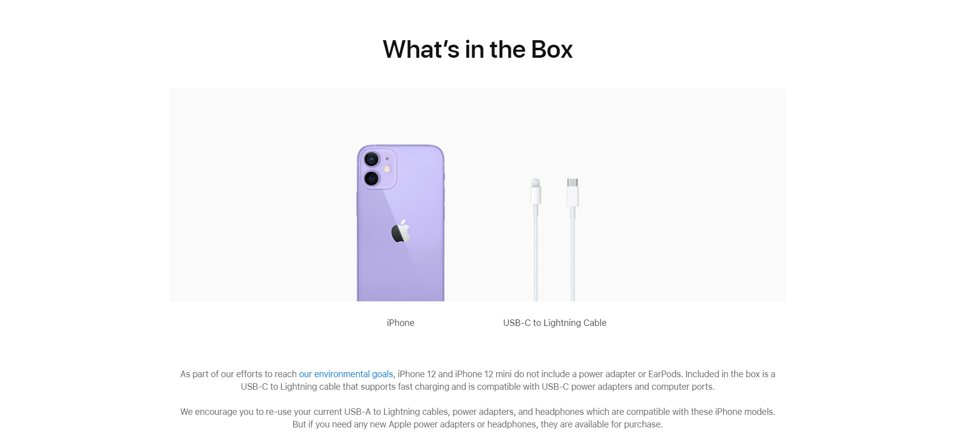 iPhone 12 whats in the box