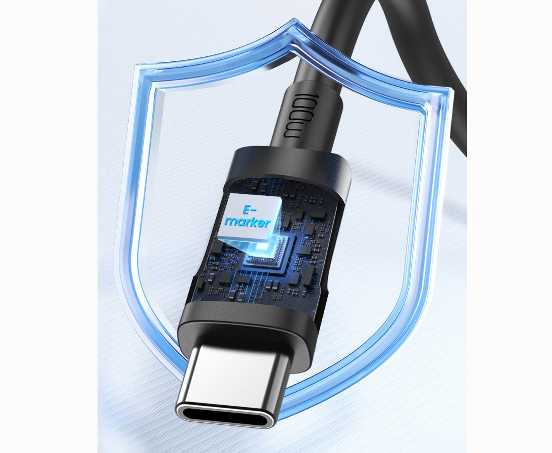 Rocoren Jianyi Series USB Cable C TO C 100W malaysia safe charge with chip intelligent