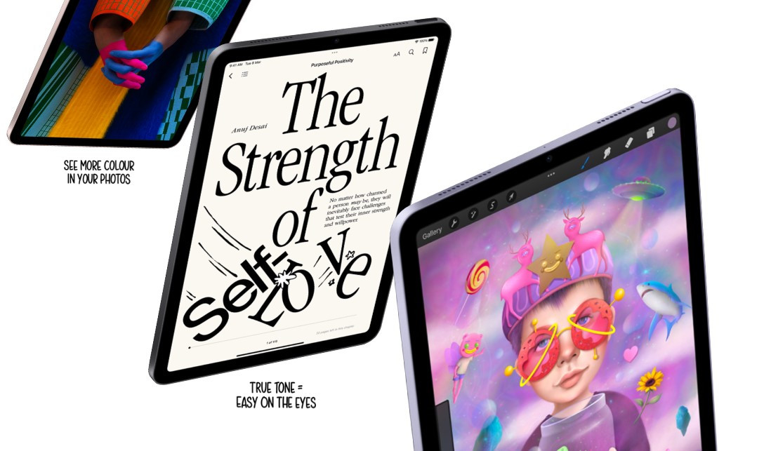 Apple iPad Air all screen design
