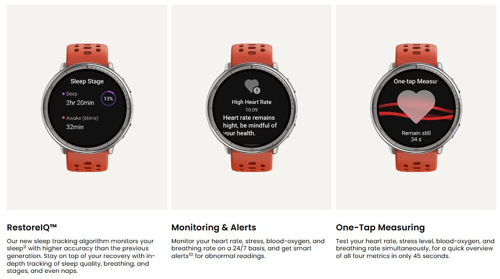 Amazfit Active 2 malaysia health alerts
