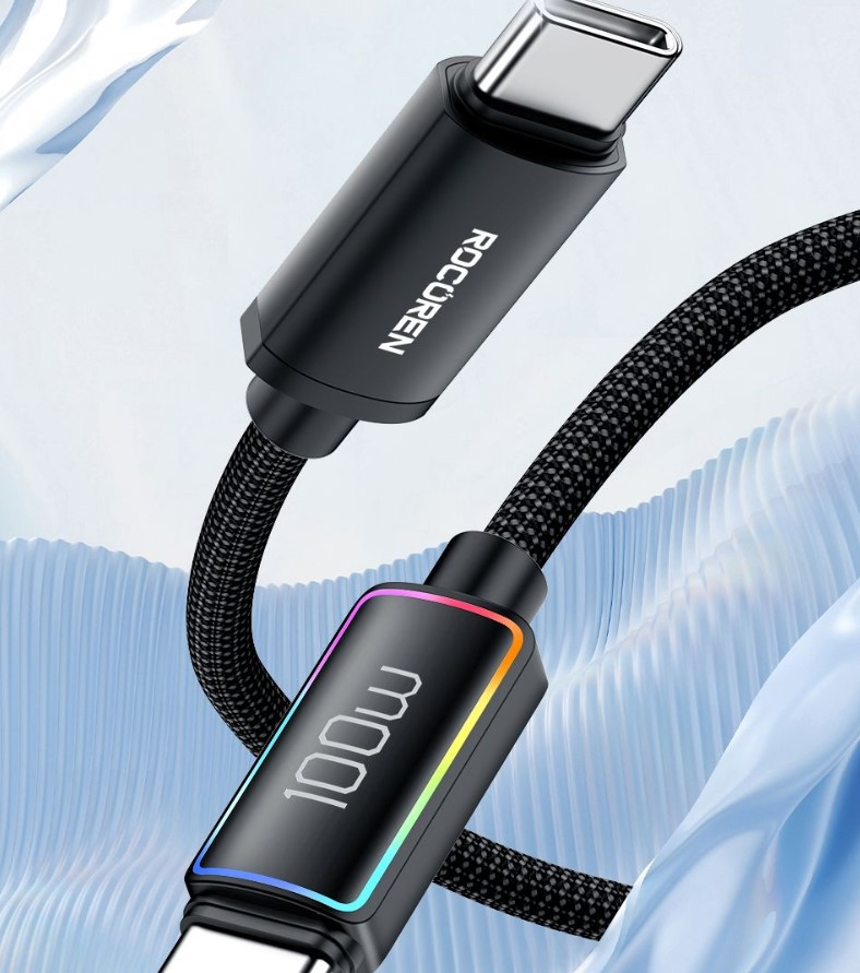Rocoren Micai Series USB Cable C TO C 100W Malaysia Fast Charging