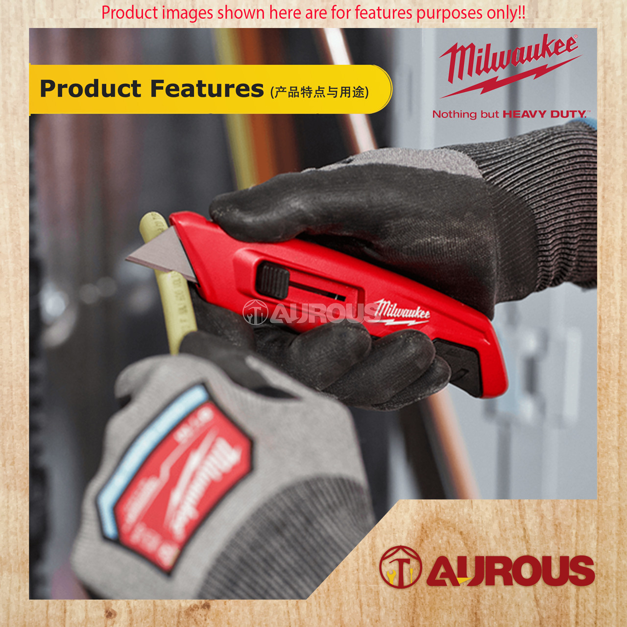 MILWAUKEE SIDE SLIDING UTILITY KNIFE WITH BLADE STORAGE CLIP 48 22 