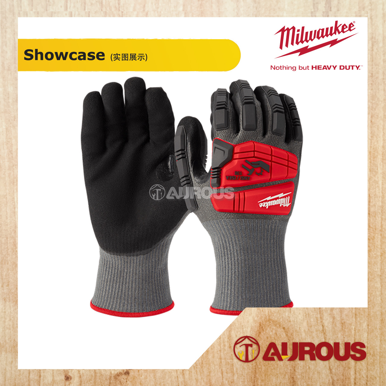 MILWAUKEE HEAVY DUTY IMPACT CUT LEVEL 5 NITRILE DIPPED GLOVES (S) 4822