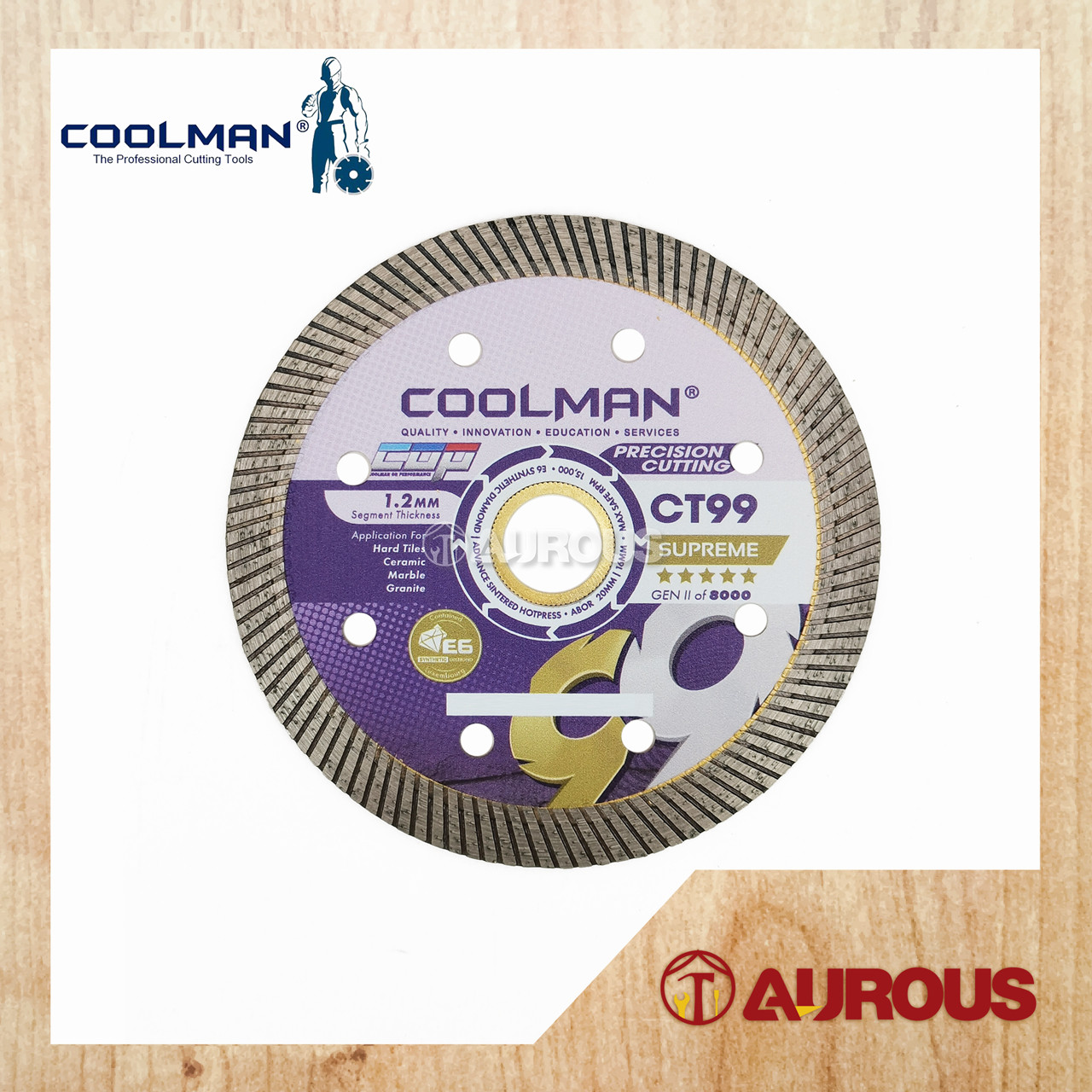 COOLMAN THIN TURBO SUPREME BLADE CUTTING DISC 4”/105MM (CT99) - Aurous ...