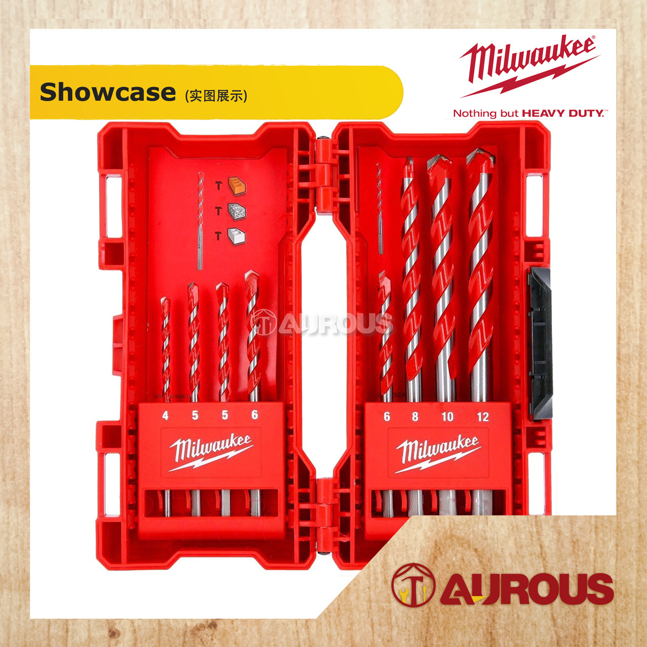 MILWAUKEE PRECUSSION PREMIUM CONCRETE DRILL BIT SET (8PCS) 4932471192 Aurous Hardware Online