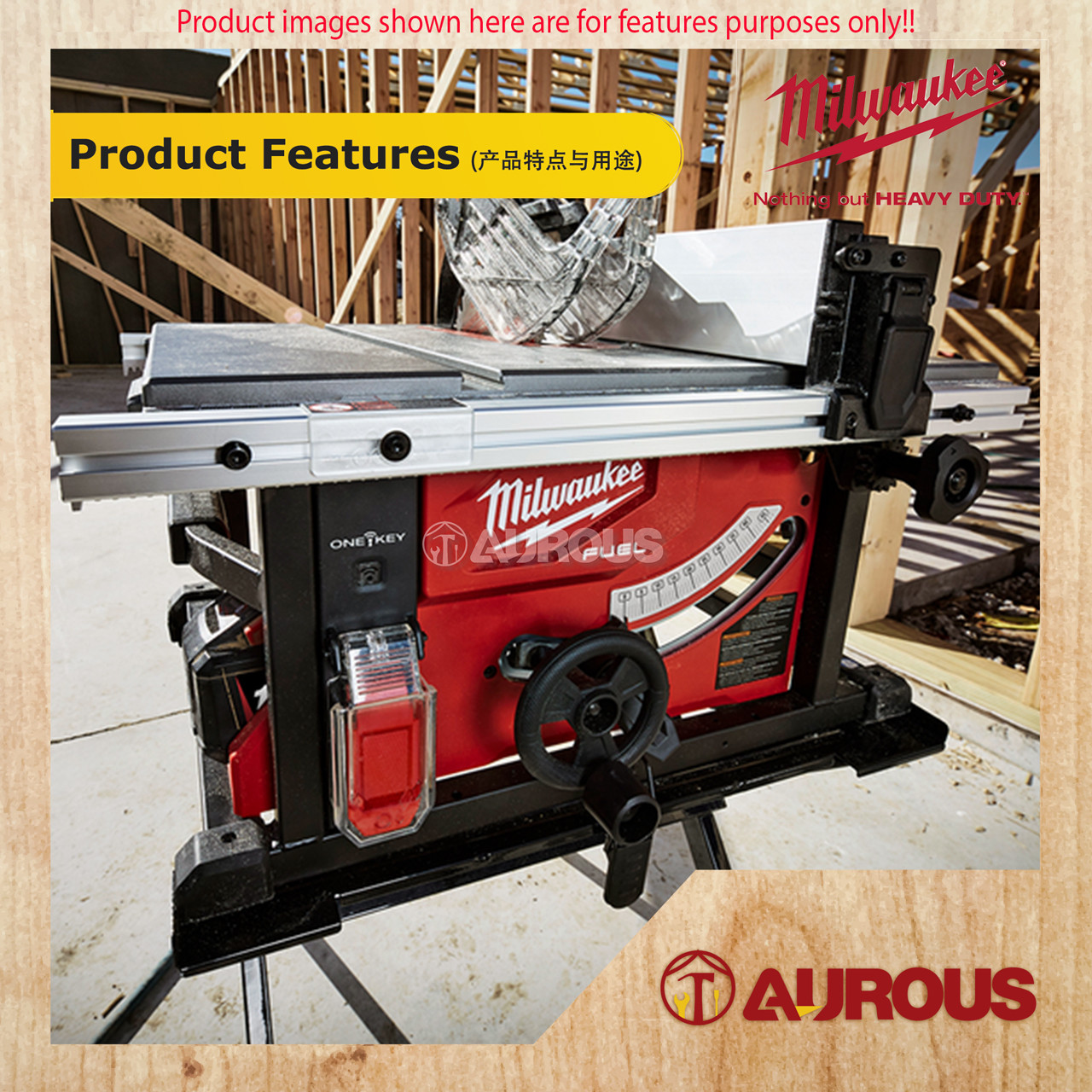 MILWAUKEE M18 FUEL 210MM TABLE SAW & TABLE SAW STAND M18 FTS2100 (BARE TOOL) Aurous Hardware