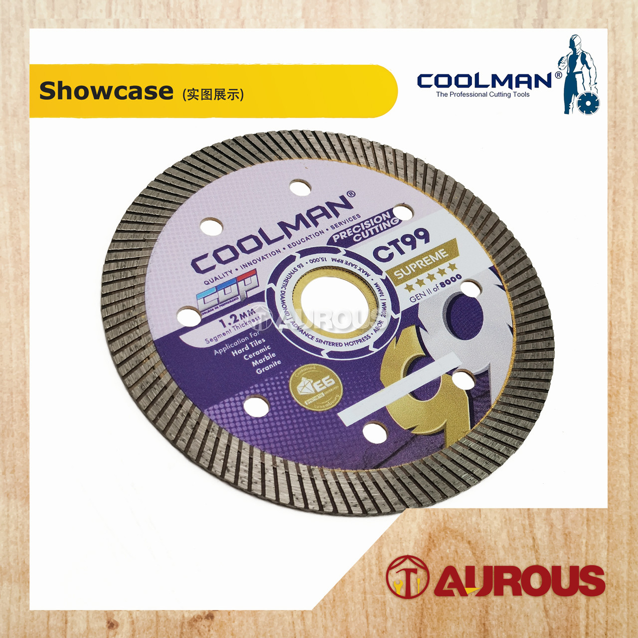 COOLMAN THIN TURBO SUPREME BLADE CUTTING DISC 4”/105MM (CT99) - Aurous ...