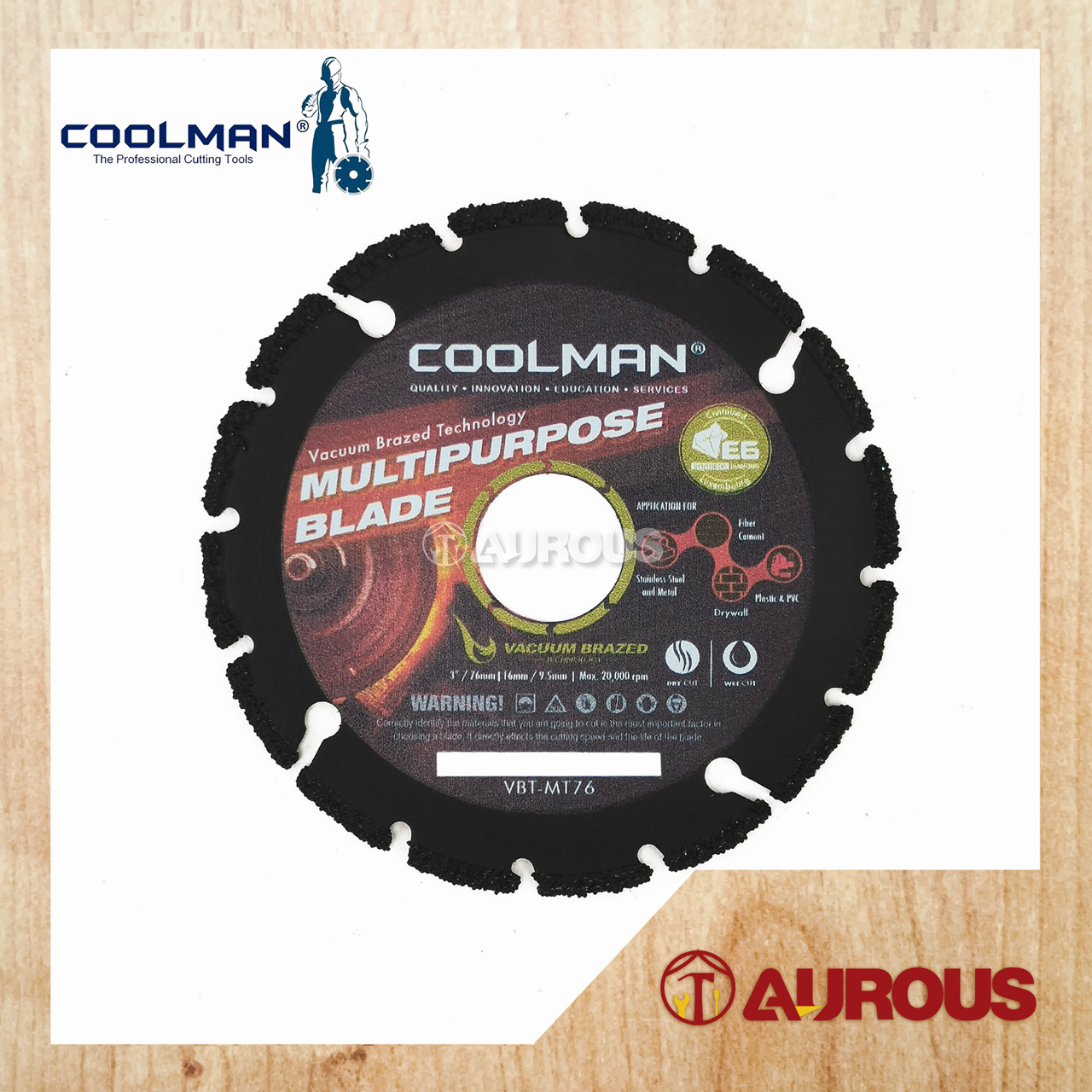 COOLMAN VACUUM BRAZED BLADE MULTIPURPOSE CUTTING DISC 3''/76MM (VBT ...