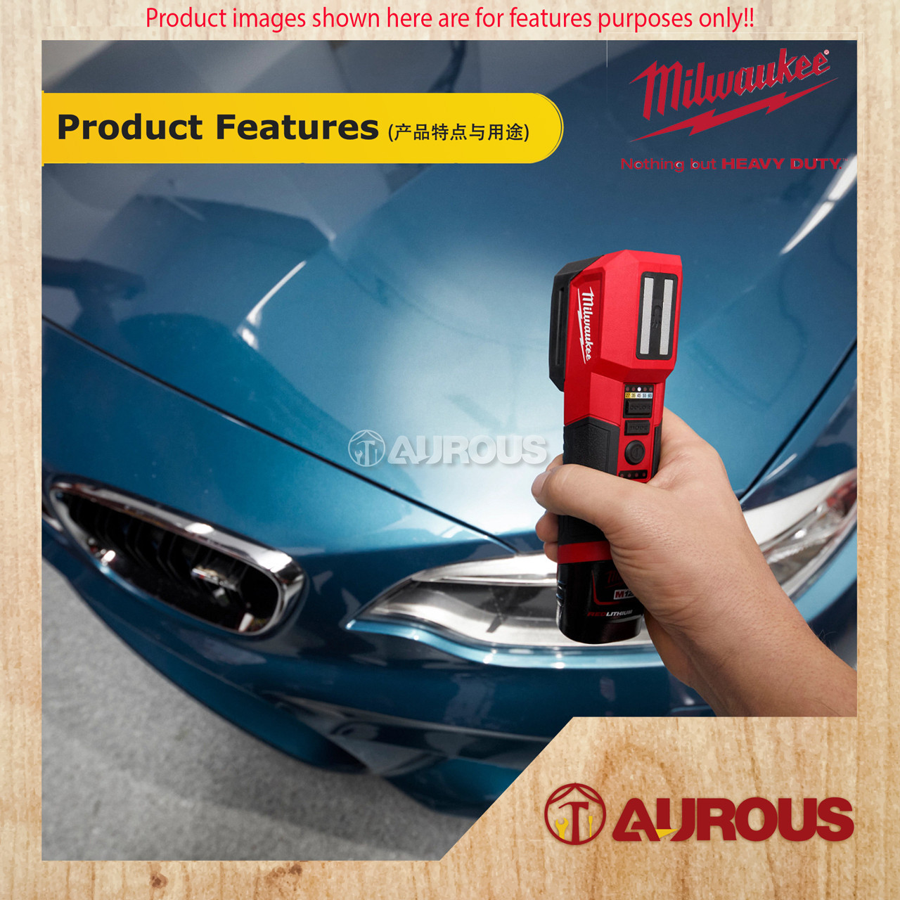 MILWAUKEE M12 PAINT AND DETAILING COLOR MATCH LIGHT M12 CML0 (BARE