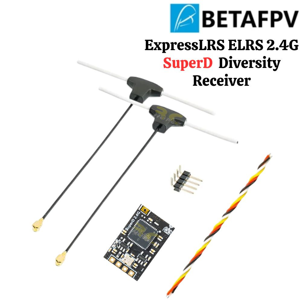 Récepteur BetaFPV SuperD ELRS Diversity - Double Antenne 2.4G | Pour Drone FPV Et Vol Longue Portée
