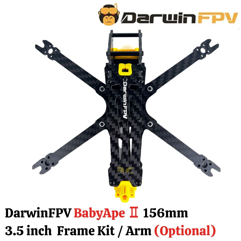 DarwinFPV Darwin BabyApe Ⅱ 156mm 3.5 Inch Frame Kit / Arm (Optional) DW ...