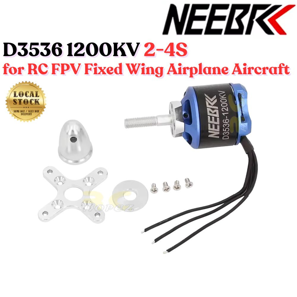 NEEBRC D3536 1200KV 2-4S Brushless Motor for RC FPV Fixed Wing Airplane ...