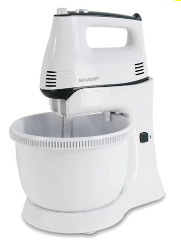 SHARP 3.2L Stand Mixer EMS60WH (with Dough Hooks And Hand Blender ...