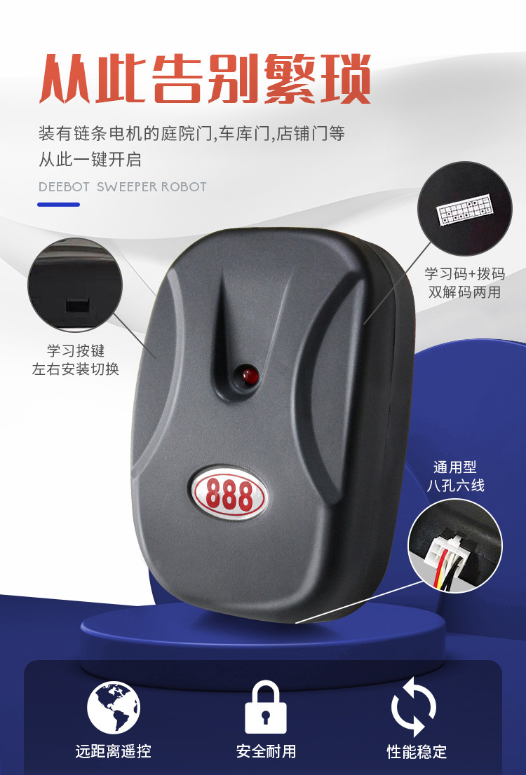 Roller Shutter Remote Controller 433Mhz, 1 Controller, 2 Remote Control ...