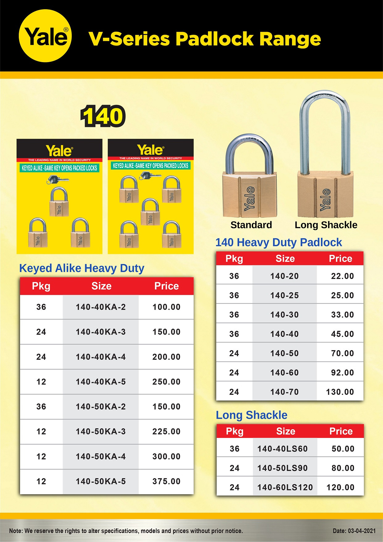 Yale V140-25 Brass Padlock - Pepper Spray Malaysia- Personal Safety ...