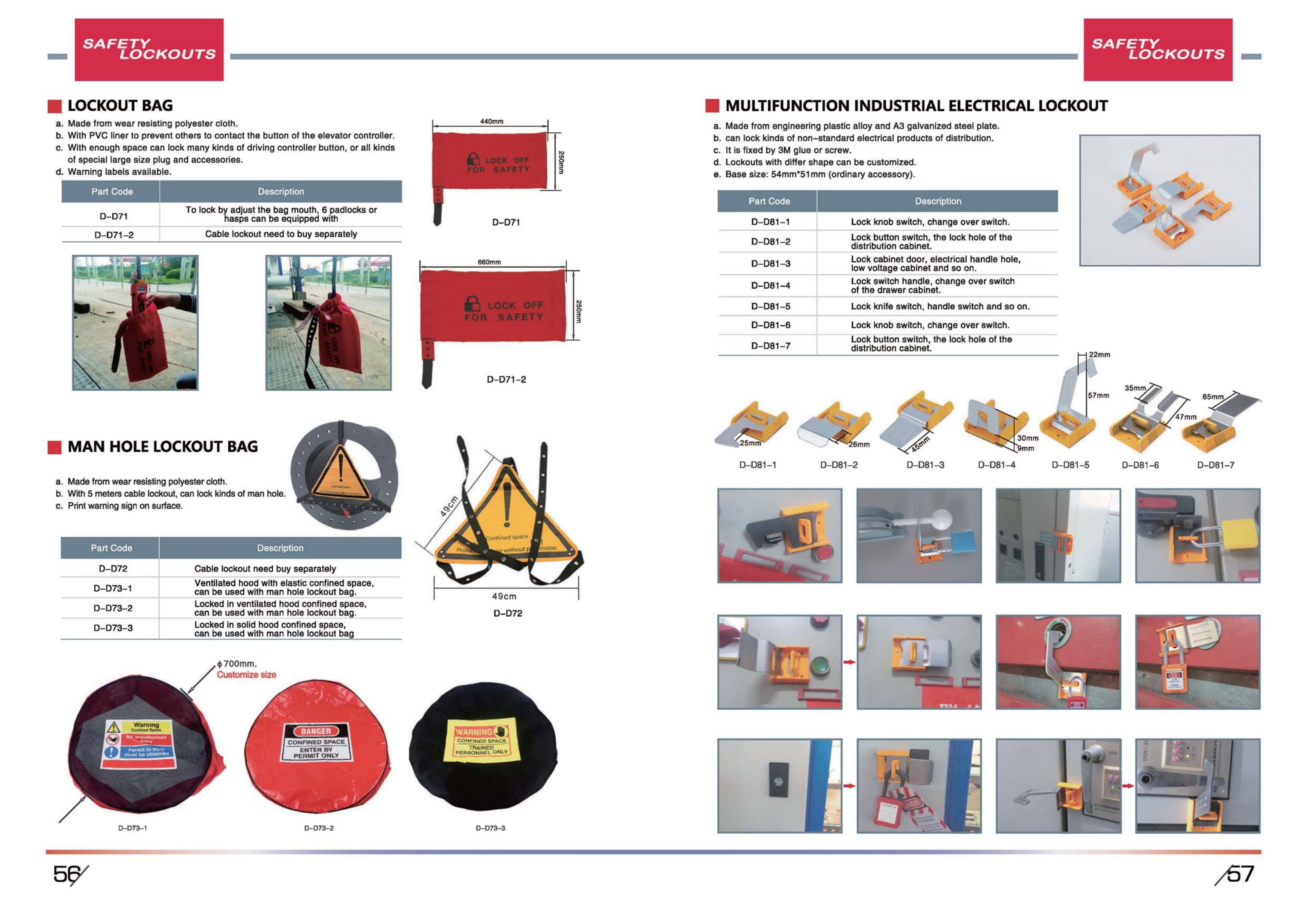 LOTO Safety Lockout Key System KD, Keyed Differ System Pepper Spray