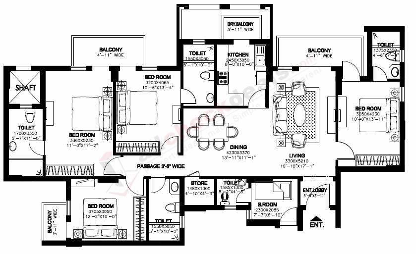 4 Bedrooms Apartment In Dlf New Town Heights 91 Sector 91