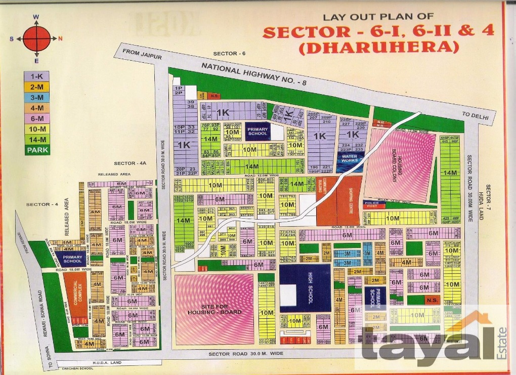 Huda Plot in National Highway 8, Sector 6, Dharuhera Haryana