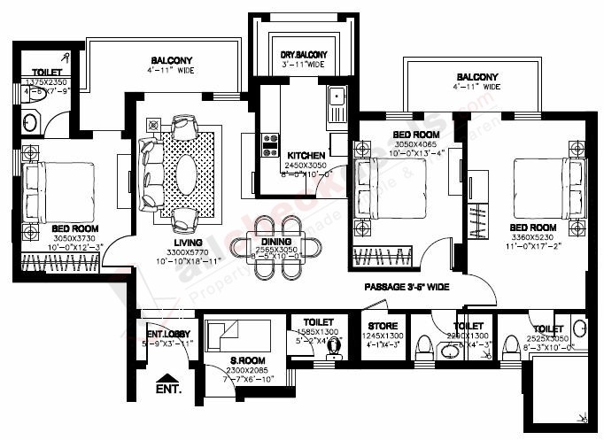 3 Bedrooms Apartment In Dlf Garden City Gurgaon Sector 86